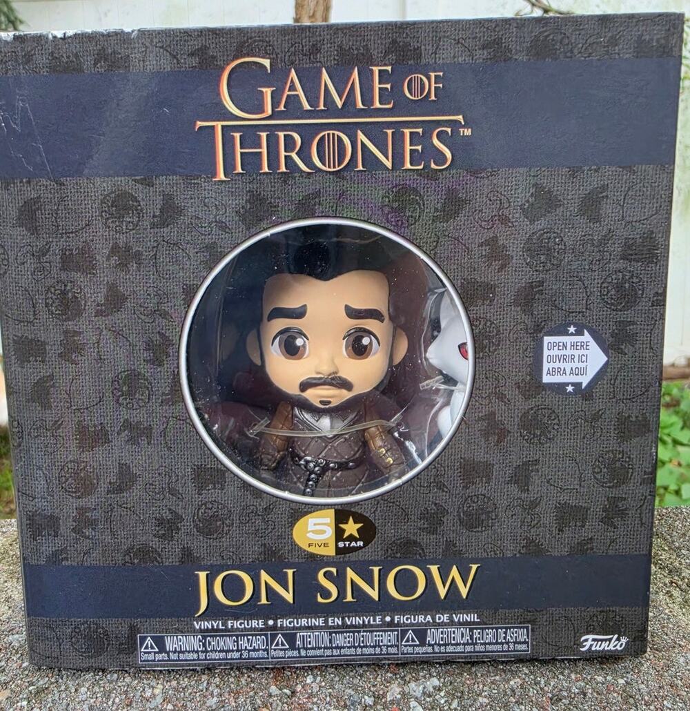 Funko 5 Star Game of Thrones Jon Snow Vinyl Figure w/ Ghost & Longclaw New